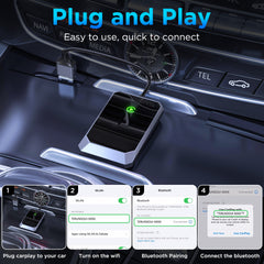 Wireless Carplay Adapter, Converts Wired to Wireless carplay Adapter for iPhone, Wireless Control Plug & Play Carplay for Cars from 2017 & for Apple iPhone iOS 10+