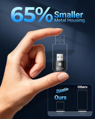 Wireless CarPlay Adapter for Apple iPhone(2026 Upgraded) Mini Design, Converts Factory Wired to Wireless Adapter for CarPlay, Plug and Play, Auto Connect Fast and Stable(Black)