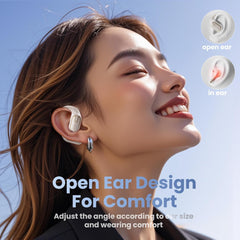 2026 Upgraded Open Ear Headphones,Over Ear Earbuds with Ergonomic Earhook,Bluetooth Headphones 6.0 with Smart Digital Display,80H Playtime,IPX7 Waterproof,Touch Control Operate Fit Cycling,Running