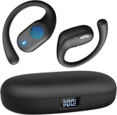 Open Ear Headphones,Bluetooth Headphones 5.3 Sports with Smart Digital Display,36H Playtime,IP54 Waterproof,Ultra-Comfort,Clear Calls Wireless Earbuds Lightweight Design Fit Cycling,Running Workout