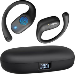 Open Ear Headphones,Bluetooth Headphones 5.3 Sports with Smart Digital Display,36H Playtime,IP54 Waterproof,Ultra-Comfort,Clear Calls Wireless Earbuds Lightweight Design Fit Cycling,Running Workout