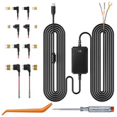 23Ft Dash Cam Acc Multi-Size Hardwire Kit with Voltage Indicator for Parking Monitor – Red: Acc Power, Yellow:Constant Power