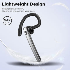 Bluetooth Headset V5.3, Wireless Bluetooth Earpiece with 600mAh Charging Case, 110H Playtime, Hands Free Headset for Cell Phone and Computer with Built-in Microphone for Work Trucker Office