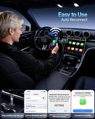 Wireless CarPlay Adapter for Apple iPhone(2026 Upgraded) Mini Design, Converts Factory Wired to Wireless Adapter for CarPlay, Plug and Play, Auto Connect Fast and Stable(Black)