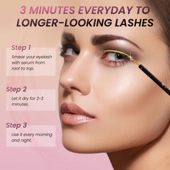 Eyelash Growth Serum with Advanced Formula Eyelash Enhancing serum for Longer Thicker and Fuller Lashes Lash Serum Gentle & Vegan Eyelash Conditioner 0.17 Fl Oz (5mL)