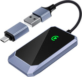 Wireless CarPlay Adapter, Convert Factory Wired to Wireless, Easy Plug and Play Setup, Zero Delay, Supports Voice Assistant, Compatible with Cars with OEM Wired CarPlay & iOS 10+