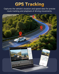 4K Dash Cam Front and Rear Camera,Dash Cam with App Control Black | 128GB Card,Built-in GPS,G-Sensor,5.8GHz Wi-Fi, 3" IPS Screen,24H Parking Mode,170°Wide,HDR,Loop Recording,Support 512GB Max