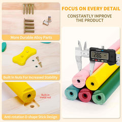 7in1 Extra Large Pikler Triangle Set, Indoor Climbing Toys for Toddlers, Foldable Wooden Montessori Climbing Set with Arch, Ramp & Ladder Baby Indoor Playground Jungle Gyms for Toddlers