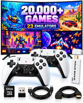 2026 Upgrade 3D Retro Gaming Console Stick Pro, New Video Game Consoles 4K HDMI Out Put, Built-in 23 Emulators, 20000+ Retro Games, Plug & Play TV Game Stick with Dual 2.4G Wireless Controllers