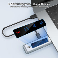 Wireless HDMI Transmitter & Receiver, HD Extender Plug & Play Portable 2.4G/5G with LED Screen Wireless HDMI Kit for Streaming Video and Audio to Monitor from Laptop/PC/TV Box/Projector