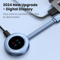 Wireless Hdmi Transmitter and Receiver, 4K Decode 1080P@60Hz HD Extender Plug&Play Portable 2.4G/5G with LED Screen Wireless Hdmi Kit for Audio to Monitor from Laptop/Pc/Tv Box/Projector