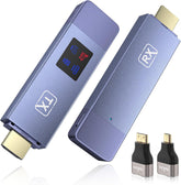 HDMI Wireless Transmitter and Receiver, 98 FT/30M Stabile Verbindung, 2,4G/5G tragbarer Wireless HDMI mit LED-Bildschirm, Plug & Play für Streaming Video Audio File von, Laptop, PC zu HDTV, Projektor.