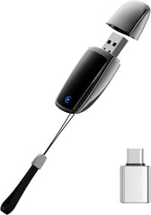 Wireless CarPlay Adapter 2025 Upgrade, Mini USB Design Converts Wired Car Play to Wireless, Plug and Play, Ultra-Low Latency Fast Stable Connection Compatible with iPhone 6+(Gold)