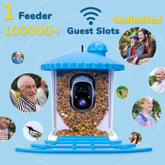 2K HD Bird Camera Feeder with Solar Panel - AI Species ID & Instant Alerts for Bird Lovers