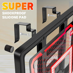 Indoor Basketball Hoop Pro, Mini Basketball Hoop Over The Door with LED Light/Scoreboard/4 Balls- Upgraded Anti-Impact Backboard, Basketball Toys Gifts for 6 7 8 9 10 11 12 Year Old Boys