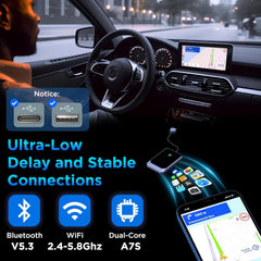 Wireless Carplay Adapter,Converts Wired to Wireless Carplay for iPhone iOS | Plug & Play, Instant Connection, Converts Wired to Wireless, Compatible with IOS 10+ & Cars from 2017