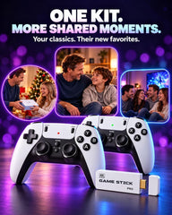 2026 Upgrade 3D Retro Gaming Console Stick Pro, New Video Game Consoles 4K HDMI Out Put, Built-in 23 Emulators, 20000+ Retro Games, Plug & Play TV Game Stick with Dual 2.4G Wireless Controllers