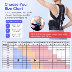 Posture Corrector for Women and Men, Upgraded Full Back Brace Support, Adjustable Shoulder Straightener for Improving Back Posture, Relief for Upper and Lower Back, Lumbar, Neck, Shoulder Pain