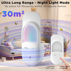 Fly Trap Indoor Plug-in 2-in-1 Flying Insect Trap with 7pcs Fly Trap Refill, Indoors Fly Trap Mosquito Trap with Night Light Gnat Traps for House Indoor Fly Trap for Moths Other Flying Insects