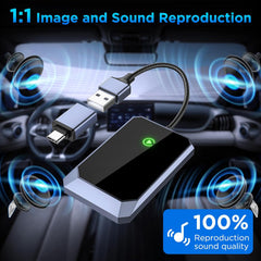 Wireless Carplay Adapter,Converts Wired to Wireless Carplay for iPhone iOS | Plug & Play, Instant Connection, Converts Wired to Wireless, Compatible with IOS 10+ & Cars from 2017