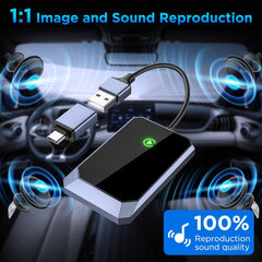 Wireless Carplay Adapter, Converts Wired to Wireless carplay Adapter for iPhone, Wireless Control Plug & Play Carplay for Cars from 2017 & for Apple iPhone iOS 10+