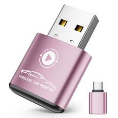 Wireless CarPlay Adapter for Apple iPhone(2026 Upgraded) Mini Design, Converts Factory Wired to Wireless Adapter for CarPlay, Plug and Play, Auto Connect Fast and Stable(Pink)