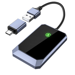 Wireless Carplay Adapter, Converts Wired to Wireless carplay Adapter for iPhone, Wireless Control Plug & Play Carplay for Cars from 2017 & for Apple iPhone iOS 10+
