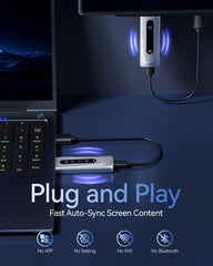 Wireless HDMI Transmitter and Receiver 400FT/120M, 4K Decode 1080P@60Hz Ultra HD Video Output, LED Display, Plug&Play 5G+2.4G for Audio to Monitor from PC/Projector/TV Box (Silver)