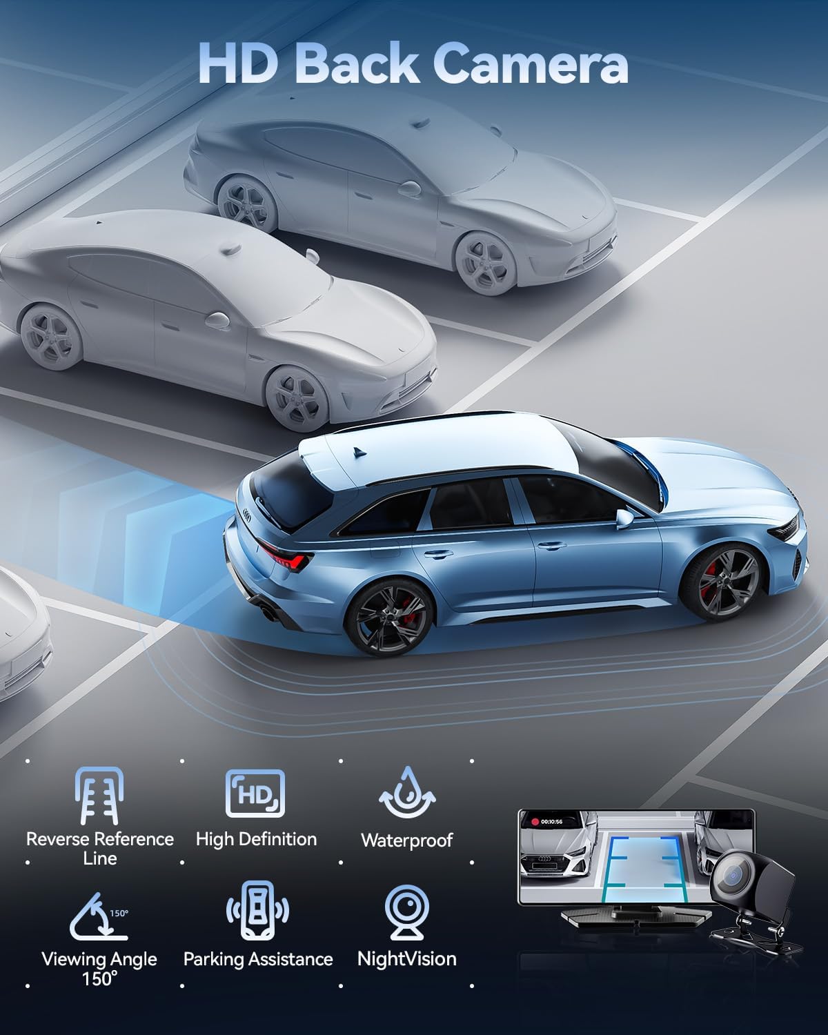 Carplay Screen for Car, 8.1" HD Portable Touch Screen Car Stereo with Android Auto, 4K Dash Cam, 1080P Backup Camera, GPS Navigation, Mirror Link, Bluetooth, AUX, FM Transmitter