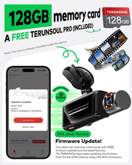 4K+4K+1080P 3 Channel Dash Cam, Free 128GB Card, AProX HD Night Vision | Dash Cam Front and Rear with Cabin, 5.8GHz WiFi6 - up to 20MB/s, App, GPS, G-Sensor, 24H Parking Mode, Support 512GB Max