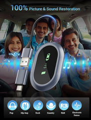 Wireless CarPlay Adapter - Converts Wired to Wireless CarPlay in 5 Seconds, Plug & Play, A7 Dual-Core Chip, Zero Latency, Stable Connection, Compatible with Apple iPhone iOS 10+ & Vehicles 2015+