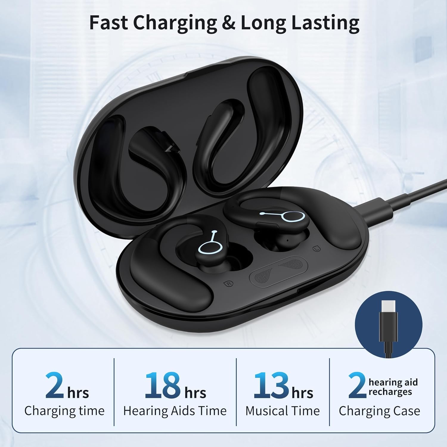 Hearing Aids for Seniors, Hearing Aids Rechargeable with Bluetooth, Hearing Aid APP Control, Hearing Amplifier for The Hearing Loss, Hearing Your Voice. FSA or HSA Eligible