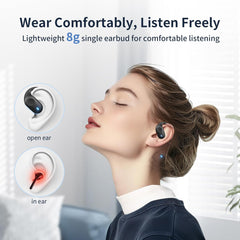 Open Ear Headphones,Bluetooth Headphones 5.3 Sports with Smart Digital Display,36H Playtime,IP54 Waterproof,Ultra-Comfort,Clear Calls Wireless Earbuds Lightweight Design Fit Cycling,Running Workout
