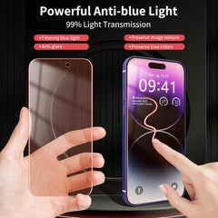 2 Pack Screen Protector for iPhone 16 Plus [6.7 inch] with Installation Frame, New Red Light 9H Tempered Glass Screen Protector Upgraded Protection, Anti-Blue Light