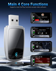 Wireless CarPlay Adapter,Wired CarPlay to Wireless Carplay for iPhone | Mini,Stable Connection Compatible with iOS 10+ & OEM Wired CarPlay Vehicles