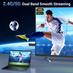 2026 Wireless HDMI Display Dongle Adapter, HDMI Bluetooth Adapter for Streaming Media Video/Audio Wireless Extender from Smartphone,Laptop to HDTV/Projector/Monitor, Support Airplay DLNA Miracast