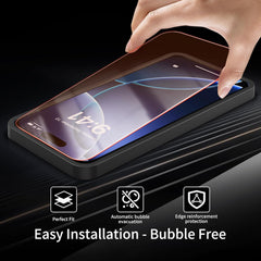 2 Pack Screen Protector for iphone 16 Pro [6.3 inch] with Installation Frame, New Red Light 9H Tempered Glass Screen Protector Upgraded Protection, Anti-Blue Light