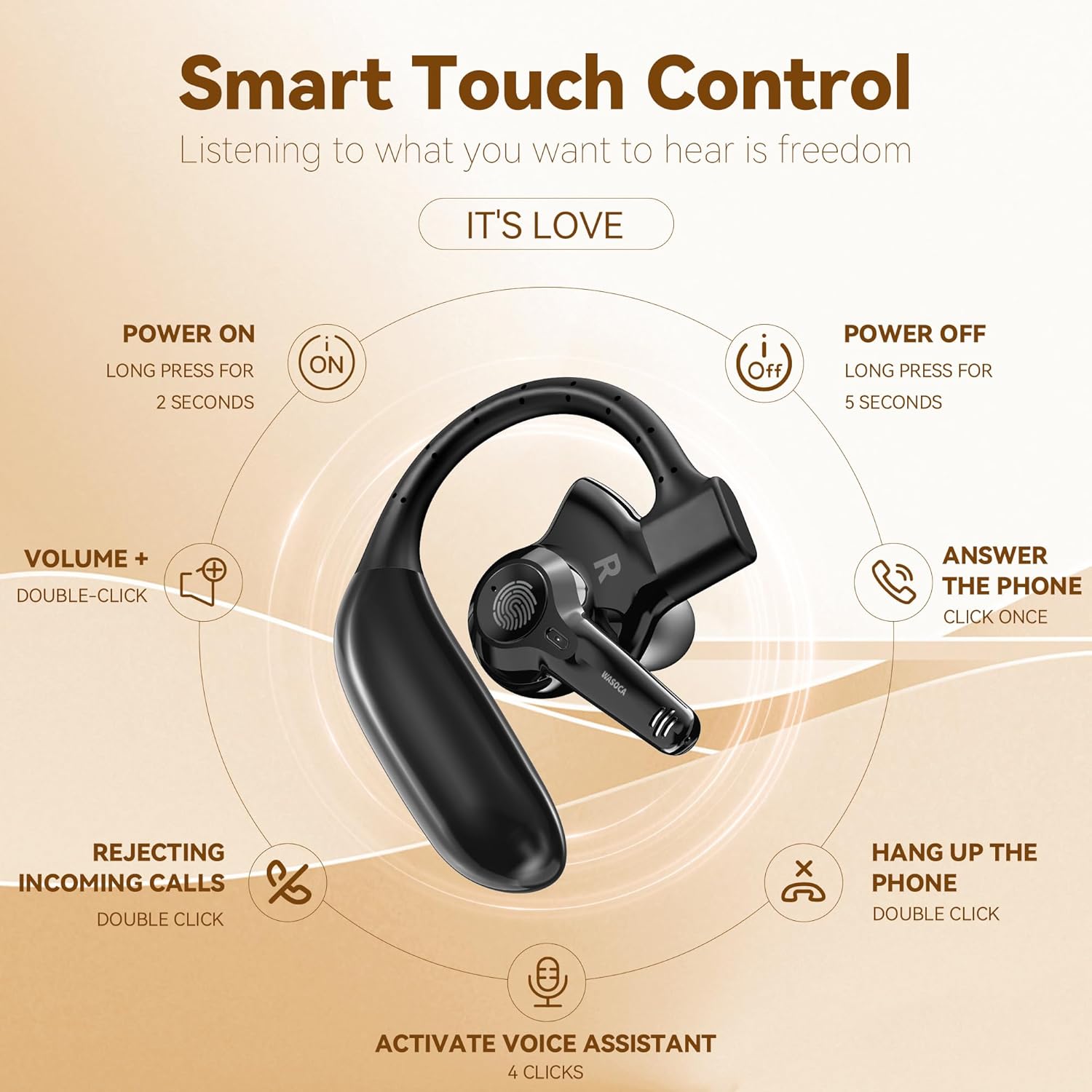 Hearing Aids, Bluetooth Hearing Aids for Seniors with Noise Cancelling and Volume Control, Fashionable and Trendy Rechargeable Hearing Aids for Hearing Loss
