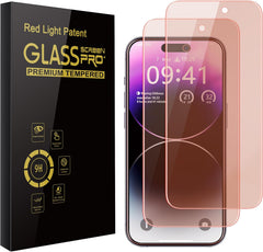 2 Pack Screen Protector for iphone 16 Pro [6.3 inch] with Installation Frame, New Red Light 9H Tempered Glass Screen Protector Upgraded Protection, Anti-Blue Light