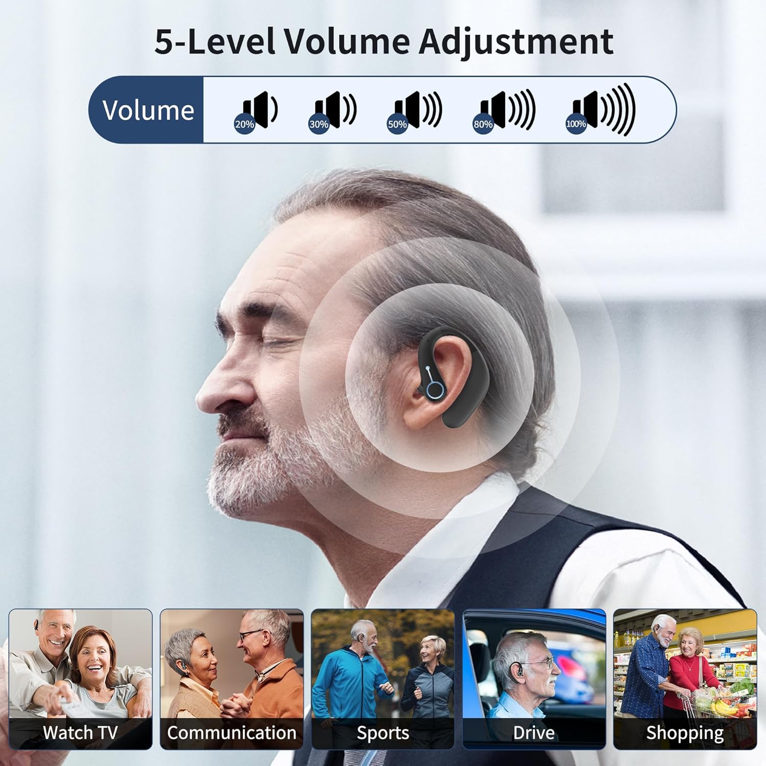 Hearing Aids for Seniors, Hearing Aids Rechargeable with Bluetooth, Hearing Aid APP Control, Hearing Amplifier for The Hearing Loss, Hearing Your Voice. FSA or HSA Eligible