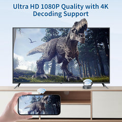 Wireless HDMI Display Dongle Adapter, Wireless Transmitter Plug and Play for Streaming Media Video/Audio from Smartphone, PC, Laptop to HDTV/Monitor/Projector, Supports iOS, Android, Windows, Mac OS
