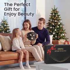 VTAZIY Red Light Therapy for Face, 4 Modes, Wireless 2000mAh Remote|850NM Infrared & Red, Blue, Amber Light, 90*4 LEDs, 10-30min Timing Function, Home & Travel Use, Gift for Women, Black