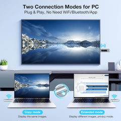 Wireless HDMI Transmitter and Receiver, HD Extender Plug & Play Portable 2.4G/5G with LED Screen Wireless HDMI Kit for Streaming Video and Audio to Monitor from Laptop/PC/TV Box/Projector