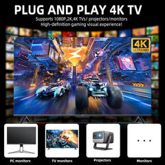 BADGOAL 2025 Upgrades Retro Game Console Stick, Nostalgia Gaming Stick, Over 20,000 Games and 23 Emulators, Upgraded Dual 2.4G Wireless Controllers, Plug & Play TV Video Gaming Stick with 64GB Memory