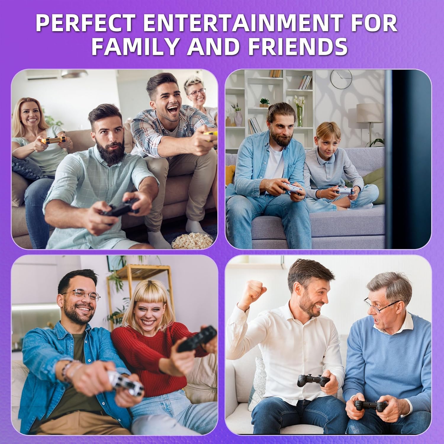 BADGOAL 2025 New Retro Game Console, Nostalgia Gaming Stick, Classic Video Games with 4K HDMI, 20,000+ Games and 23 Emulators, Upgraded Dual 2.4G Wireless Controllers 64GB