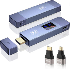 Kabelloser HDMI-Sender und -Empfänger, Plug and Play Tragbares 2,4 G/5 G Wireless HDMI Extender Kit, 4K-Dekodierung, 1080P-Ausgang für Video- und Audio-Streaming auf Monitor von